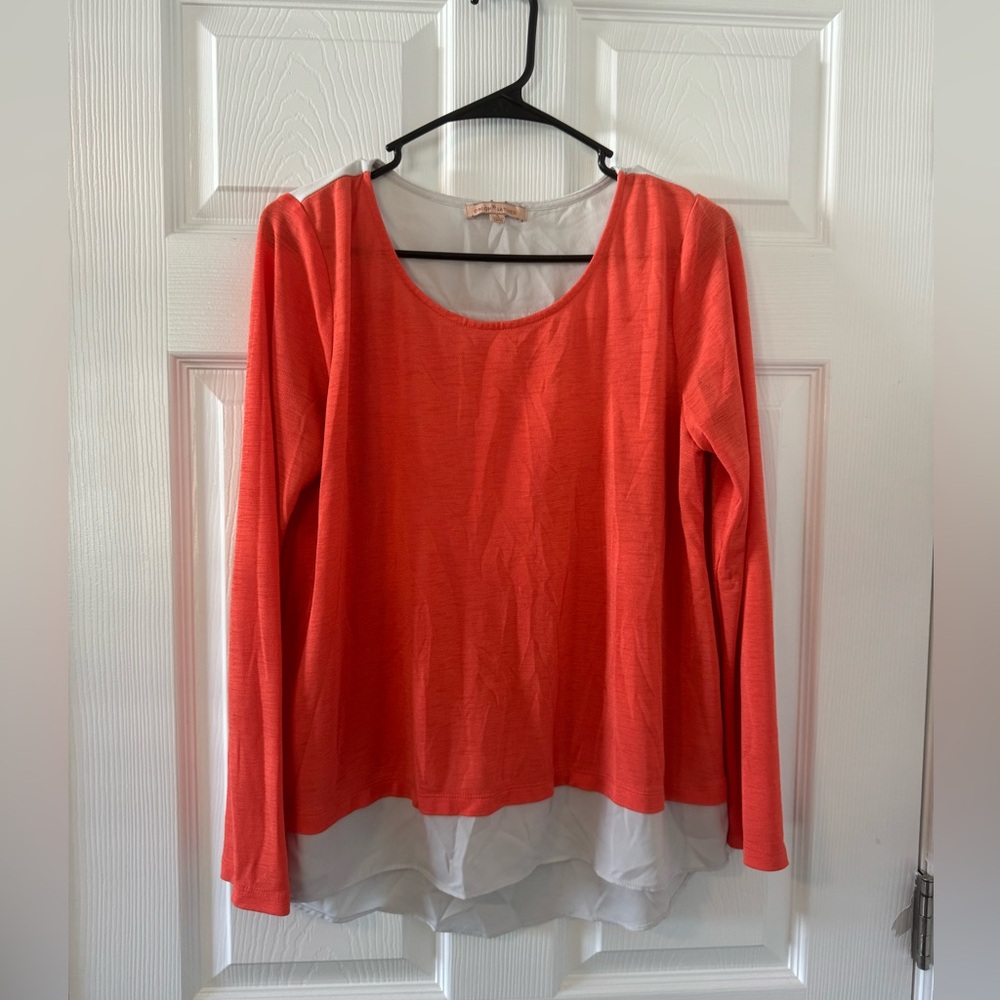 Orange long sleeve shirt